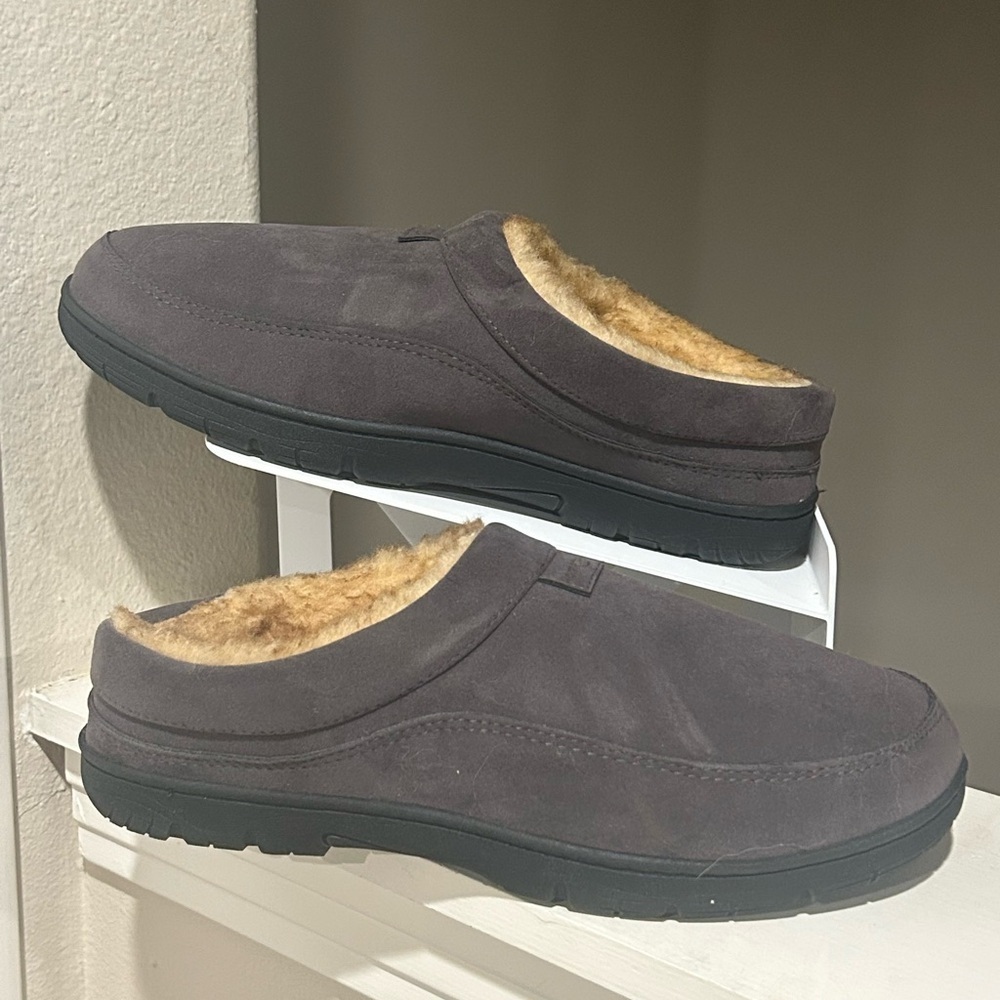 NEW Home Top Men Size 11 Bootie Slippers Memory Foam Non-Slip Indoor House Shoes